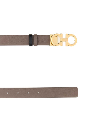 Mud leather reversible belt SALVATORE FERRAGAMO (23A565715198)
