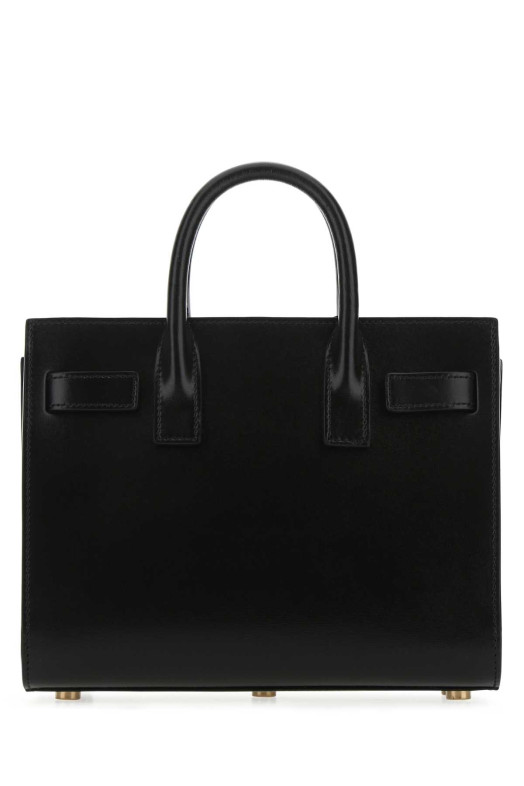Черная кожаная сумка Sac De Jour Black SAINT LAURENT (39203502G9W)