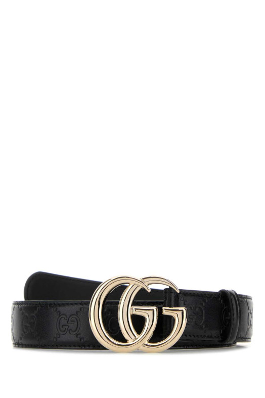 Black leather belt Black GUCCI (625839AAD5L)