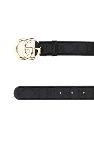 Black leather belt Black GUCCI (625839AAD5L)