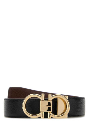 Black leather reversible belt SALVATORE FERRAGAMO (679938764164)