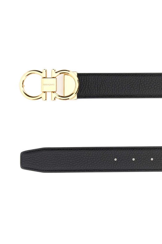 Black leather reversible belt SALVATORE FERRAGAMO (679938764164)