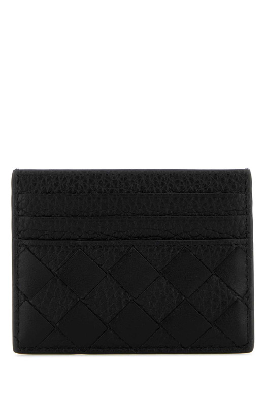 Black leather card holder Black BOTTEGA VENETA (795612V63U2)