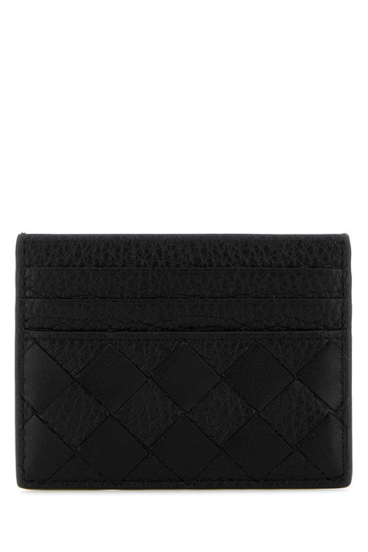 Black leather card holder Black BOTTEGA VENETA (795612V63U2)