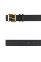 Black leather Squared FF reversible belt FENDI (7C0488AFF2)