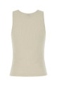 Cream cotton tank top SAINT LAURENT (823603Y37EC)