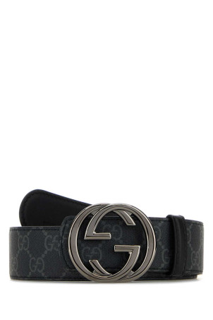 Ремінь з двостороннього полотна з принтом Чорний GUCCI (849862FAFGJ)