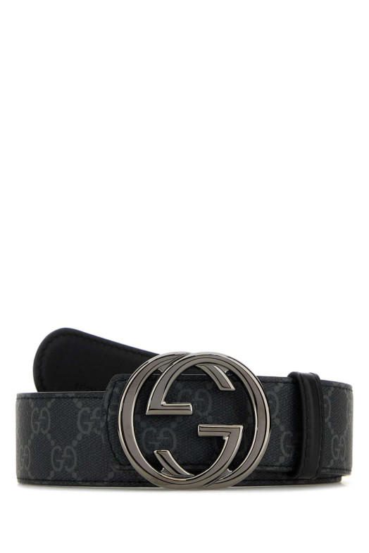 Ремінь з двостороннього полотна з принтом Чорний GUCCI (849862FAFGJ)