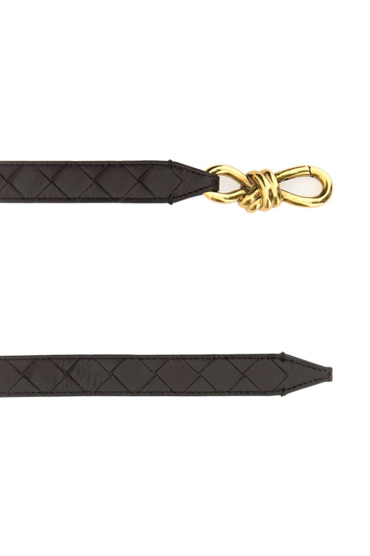 Коричневий шкіряний ремінь BOTTEGA VENETA (855245VCPP5)