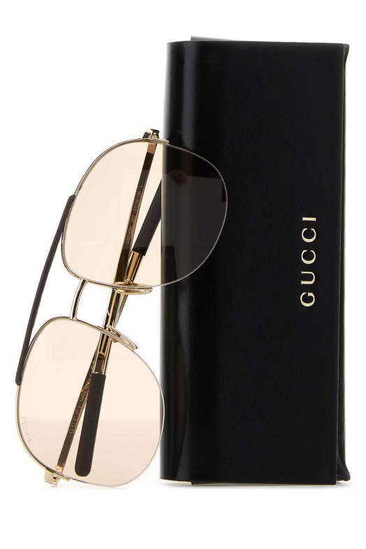 Золоті металеві сонцезахисні окуляри GUCCI (861000I3330)