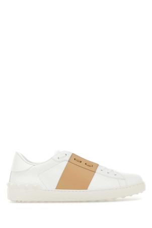 White leather Open sneakers with camel band VALENTINO GARAVANI (8Y2S0830BLU)