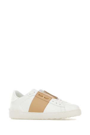 White leather Open sneakers with camel band VALENTINO GARAVANI (8Y2S0830BLU)