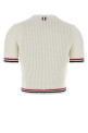 White crochet sweater White THOM BROWNE (FKA511AY3062)