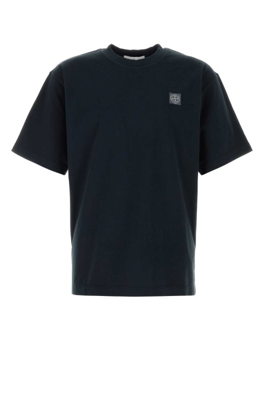 Midnight blue cotton t-shirt Black STONE ISLAND (L1S152100030S0115)