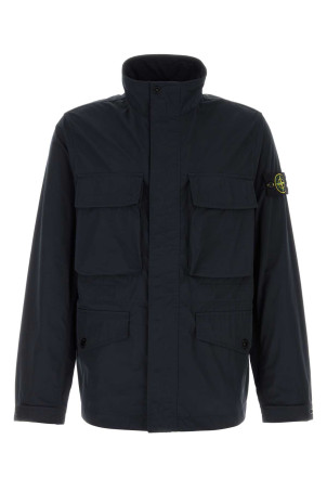 Midnight blue polyester jacket Black STONE ISLAND (L1S154100034S0026)