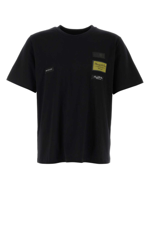 Черная хлопковая футболка MM6 MAISON MARGIELA (SH0GC0069S24311)