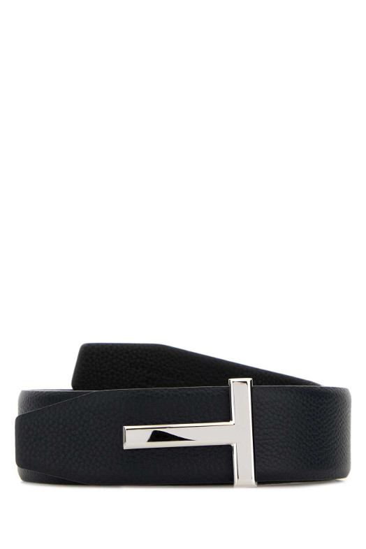 Midnight blue leather reversible belt TOM FORD (TB178LCL236S)