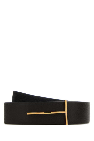 Dark brown leather reversible belt TOM FORD (TB331LCL236G)