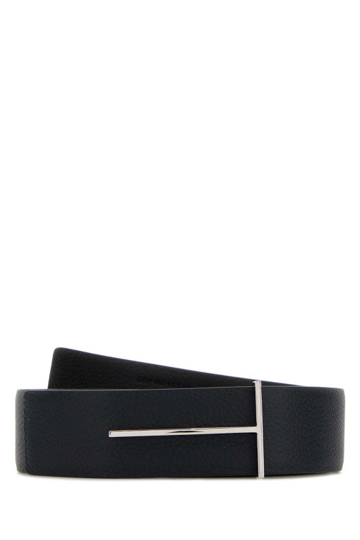 Midnight blue leather reversible belt TOM FORD (TB331LCL236S)