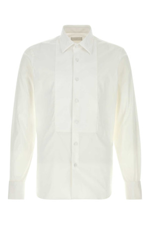 White stretch poplin shirt Black PRADA (UCN478S23110XM)