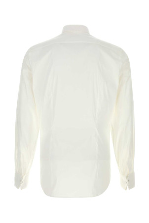 White stretch poplin shirt Black PRADA (UCN478S23110XM)
