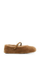Camel shearling ballerinas PRADA (1F159OF005173)