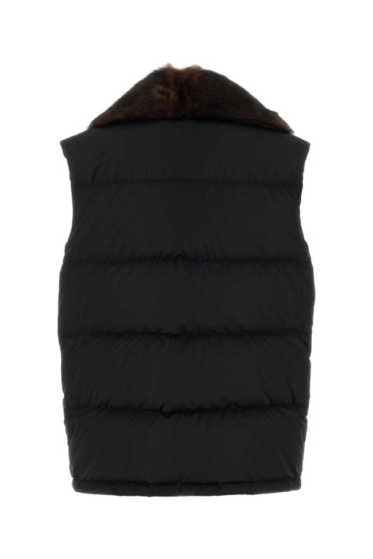 Black Re-Nylon sleeveless down jacket Black PRADA (29P303SOOO17PM)
