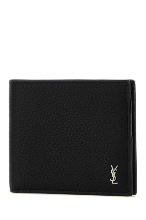Black leather wallet Black SAINT LAURENT (847954AAELP)