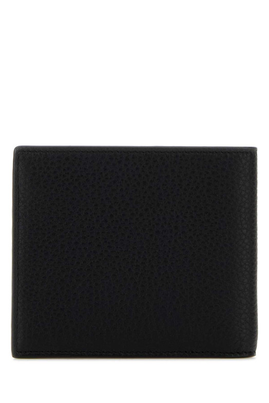 Черный кожаный кошелек Black SAINT LAURENT (847954AAELP)