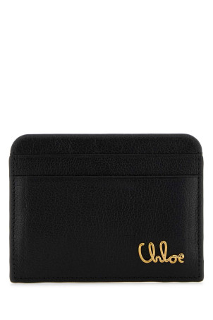 Black leather card holder CHLOE (CH25AP480O37)