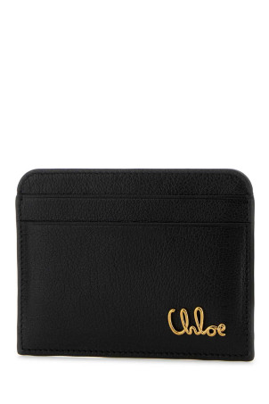 Black leather card holder CHLOE (CH25AP480O37)