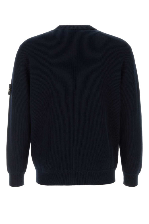 Midnight blue cotton sweater Black STONE ISLAND (L1S155100154S00D8)