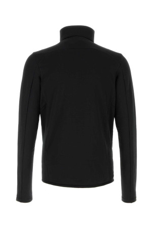 Black stretch pile sweatshirt Black PRADA (UJL85CSOOO18VM)