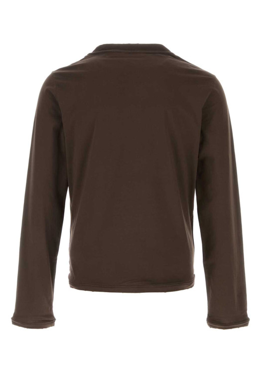 Brown cotton t-shirt PRADA (UJL98CSOOO17Z3)