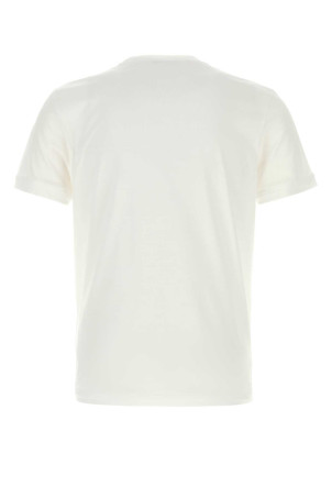 White cotton t-shirt Black PRADA (UJN979SOOO11CD)