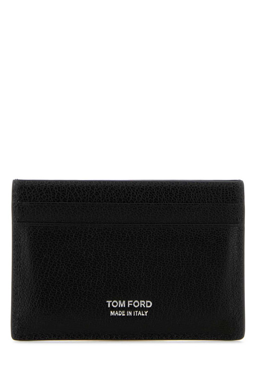 Черный кожаный держатель для карт TOM FORD (YH413LGO033S)