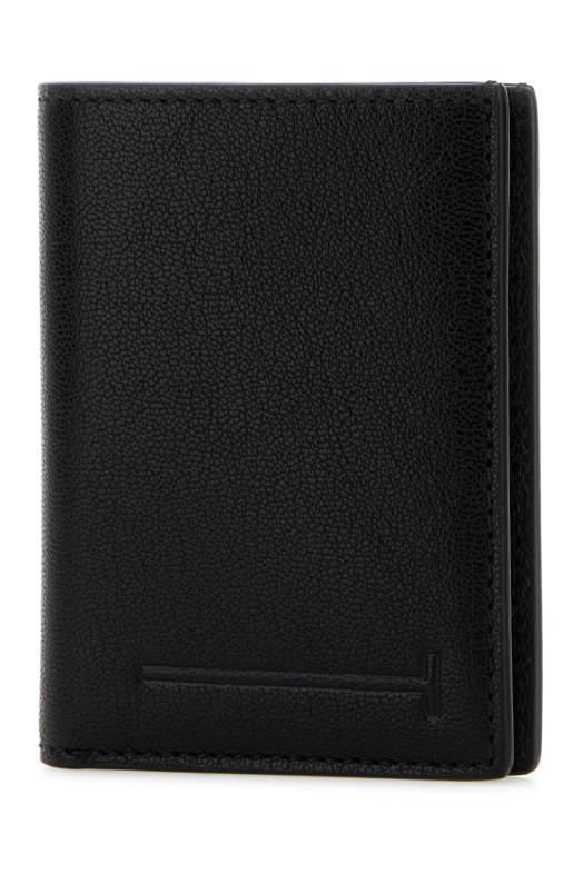 Black leather wallet TOM FORD (YH417LGO033S)