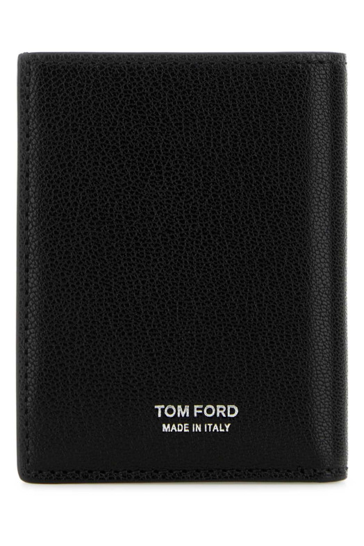 Black leather wallet TOM FORD (YH417LGO033S)