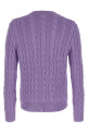 Cotton braided sweater Purple