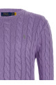 Cotton braided sweater Purple