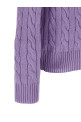 Cotton braided sweater Purple