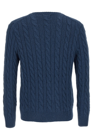 Cotton braided sweater Blue