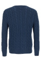 Cotton braided sweater Blue