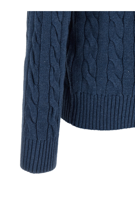 Cotton braided sweater Blue