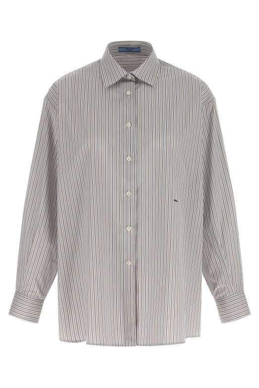 Рубашка в полоску Разноцветная PRADA P493IRSOOO18RGF0S4M