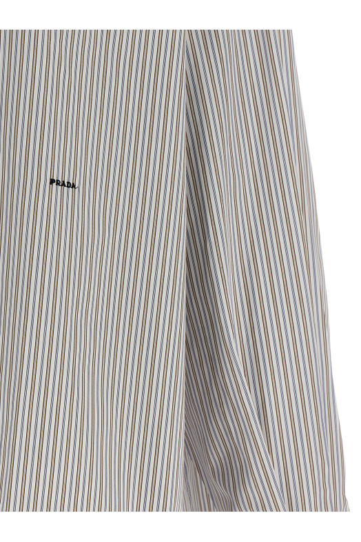 Рубашка в полоску Разноцветная PRADA P493IRSOOO18RGF0S4M