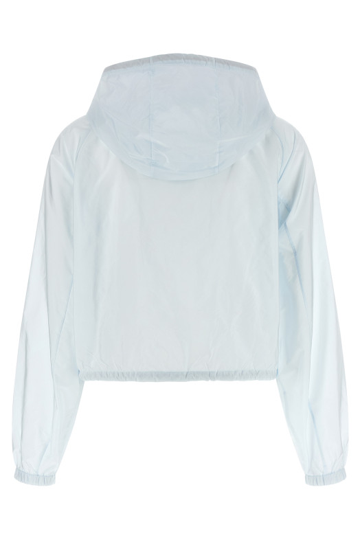Re-Nylon Feather crop jacket BLUE
