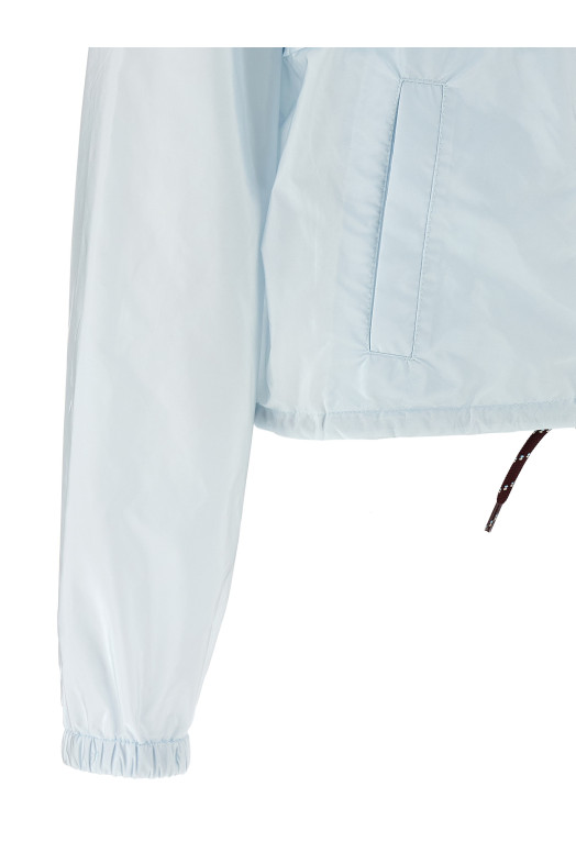 Re-Nylon Feather crop jacket BLUE