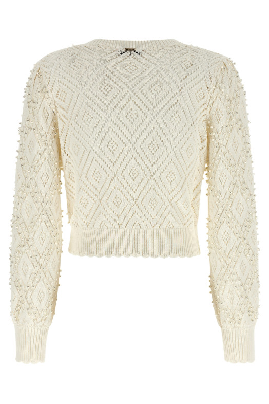 Pearl cardigan White