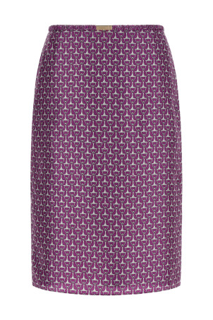 'Morsetto' print skirt Purple